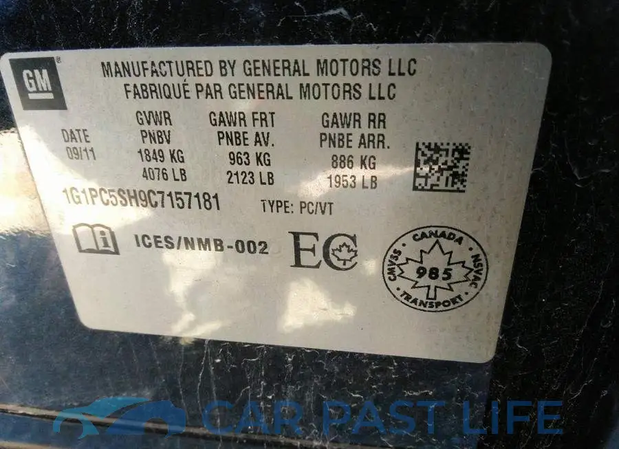 1G1PC5SH9C7157181# 9