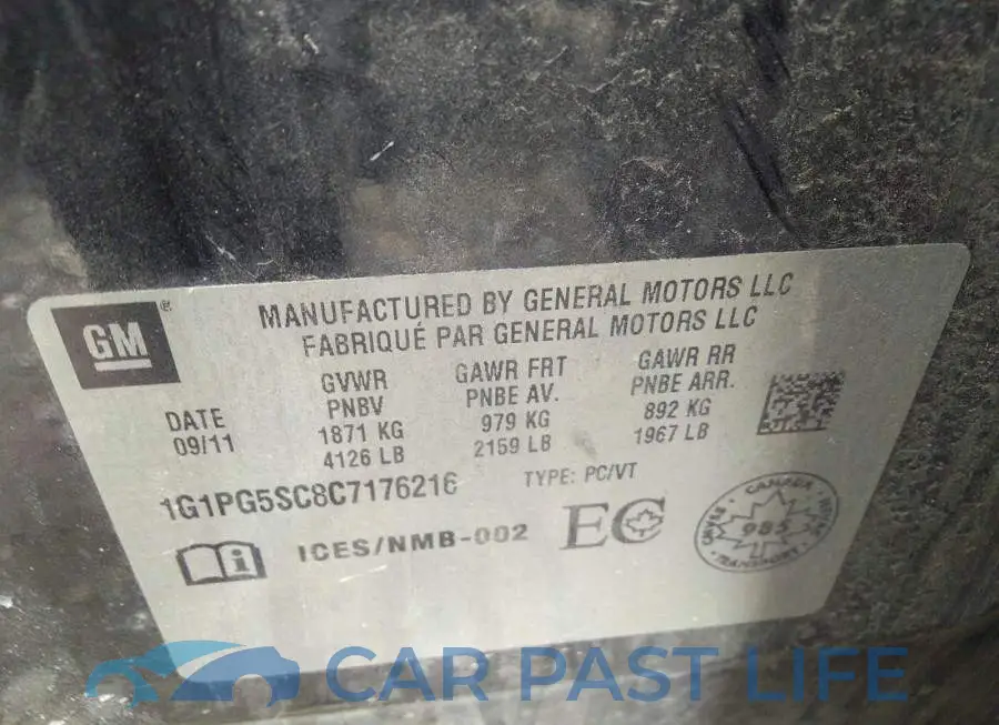 1G1PG5SC8C7176216# 9