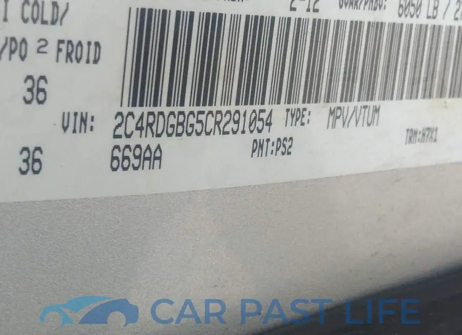 2C4RDGBG5CR291054# 9