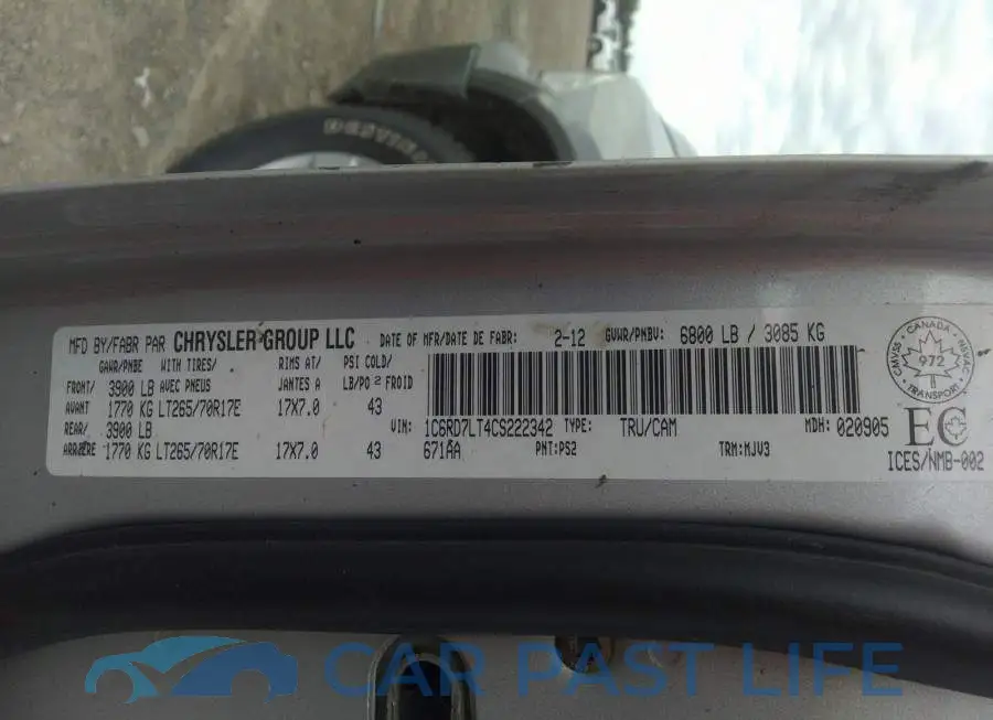 1C6RD7LT4CS222342# 9