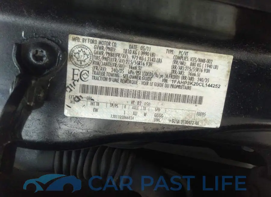 1FAHP3K20CL144252# 9