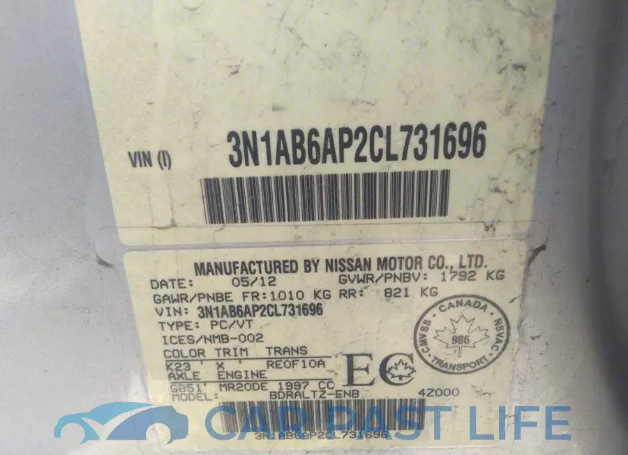 3N1AB6AP2CL731696# 9