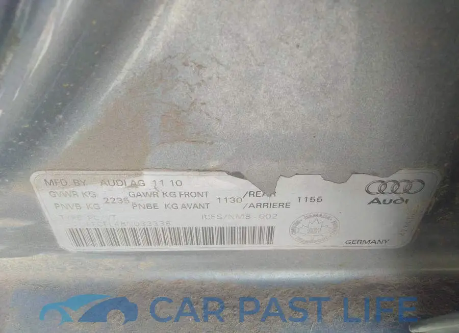 WAUFFCFL4BN033338# 9