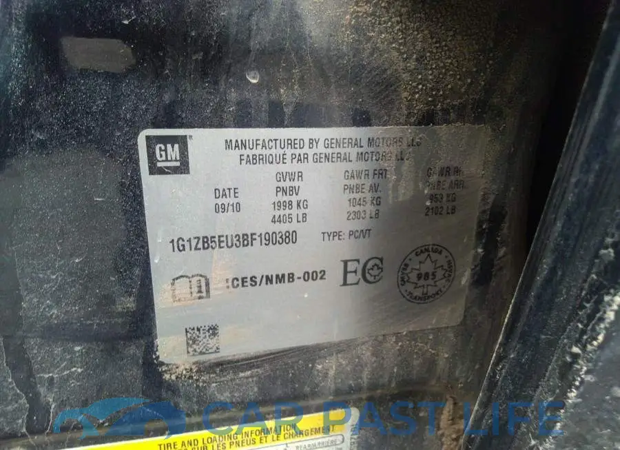 1G1ZB5EU3BF190380# 9