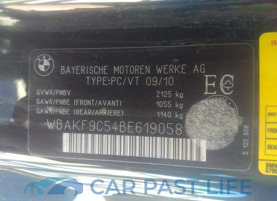 WBAKF9C54BE619058# 9