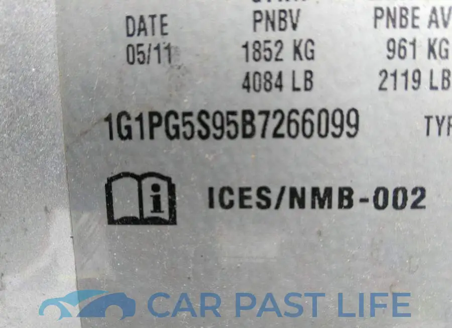 1G1PG5S95B7266099# 9