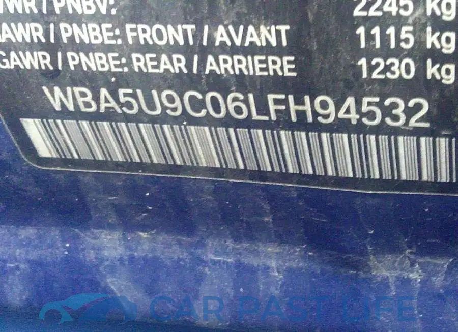 WBA5U9C06LFH94532# 9