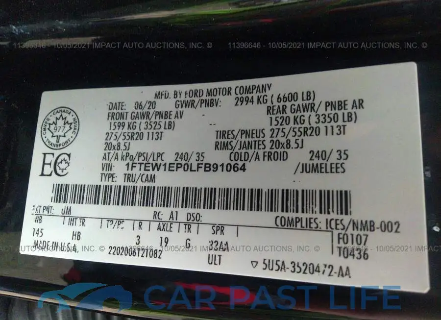 1FTEW1EP0LFB91064# 9