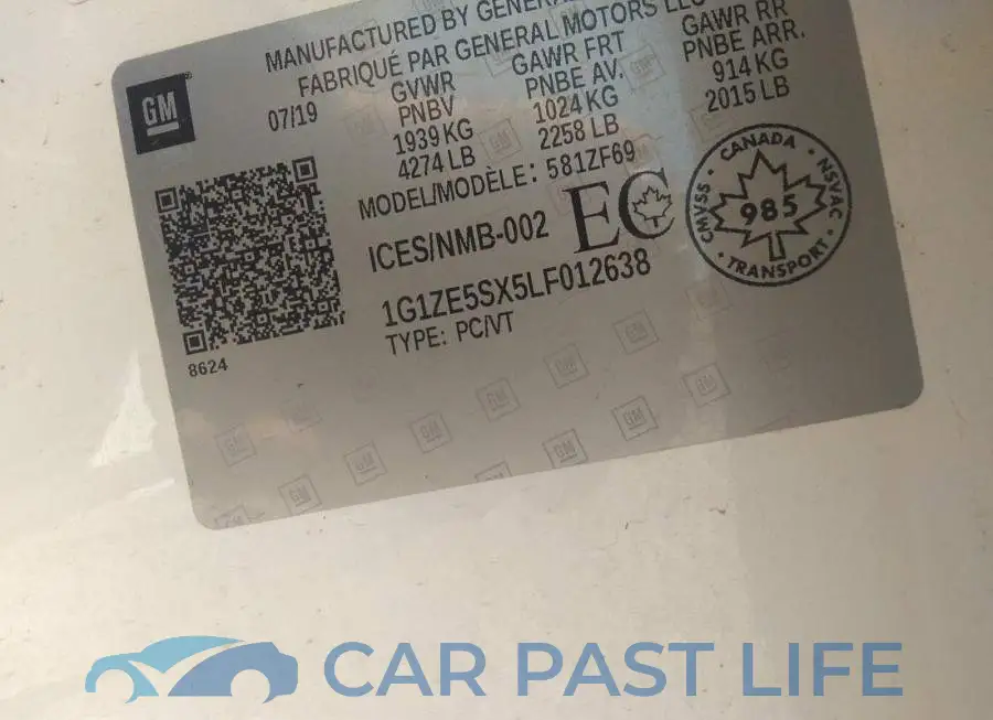 1G1ZE5SX5LF012638# 9