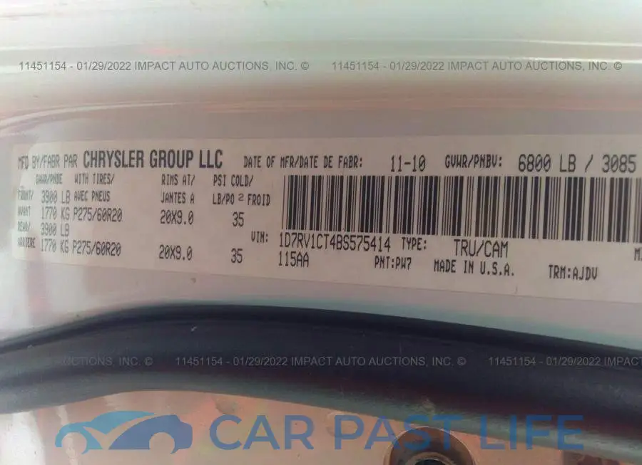 1D7RV1CT4BS575414# 9