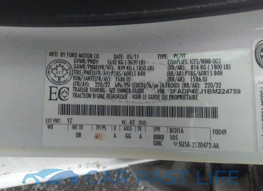 3FADP4EJ1BM224759# 9