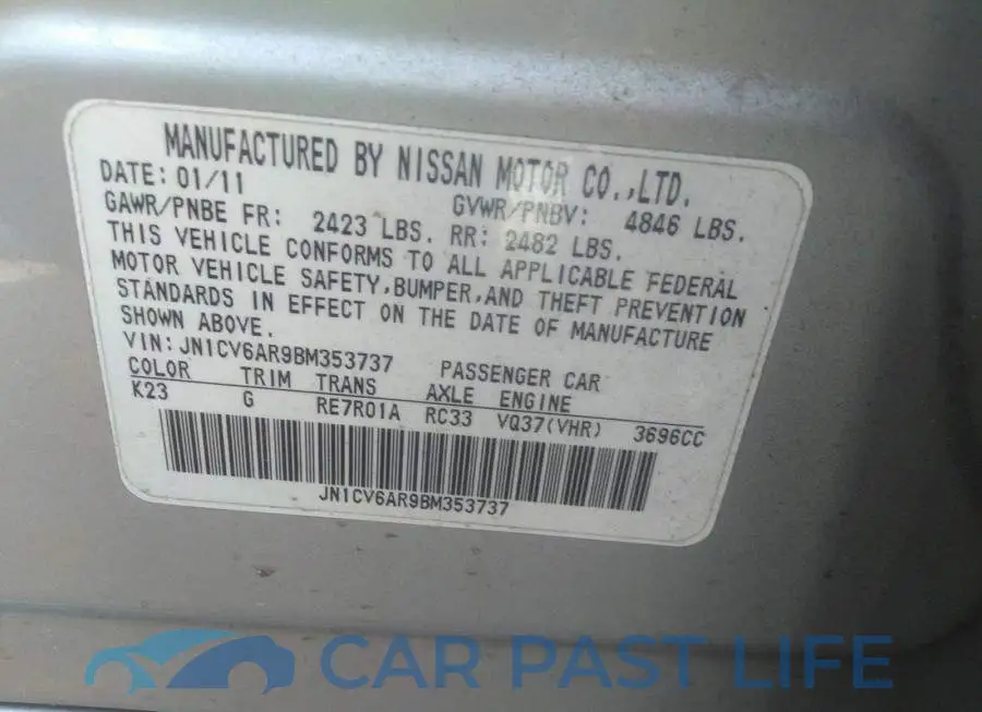 JN1CV6AR9BM353737# 9