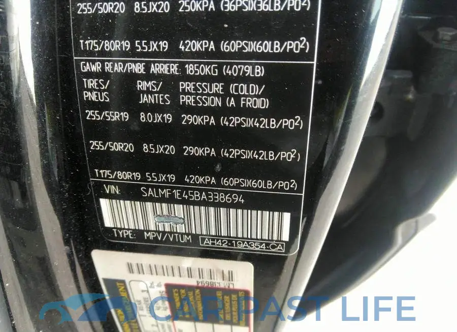 SALMF1E45BA338694# 9