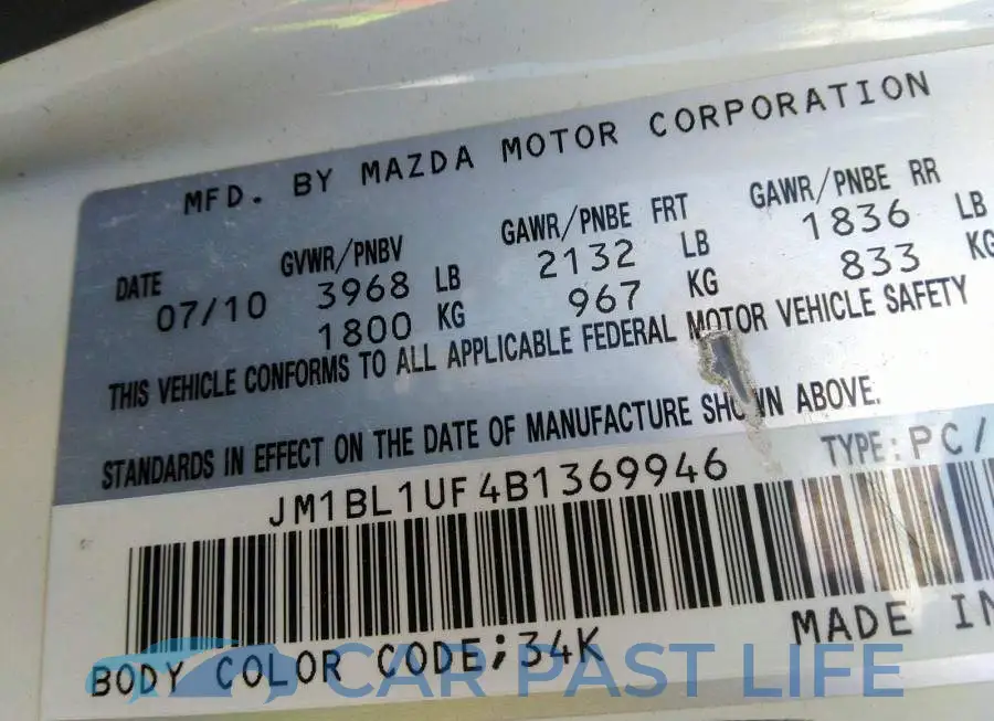 JM1BL1UF4B1369946# 9