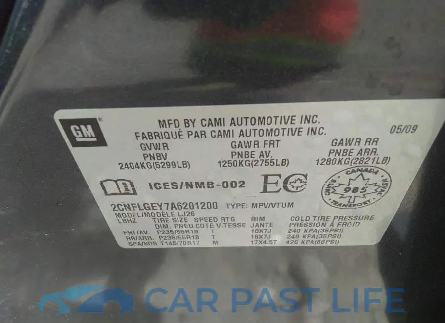 2CNFLGEY7A6201200# 9
