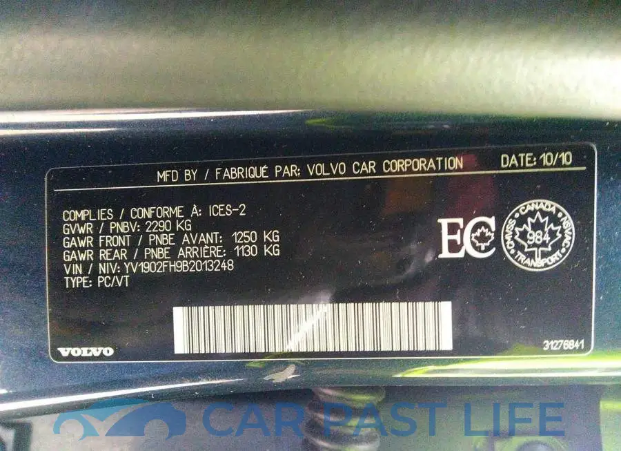 YV1902FH9B2013248# 9