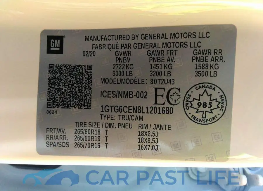 1GTG6CEN8L1201680# 9