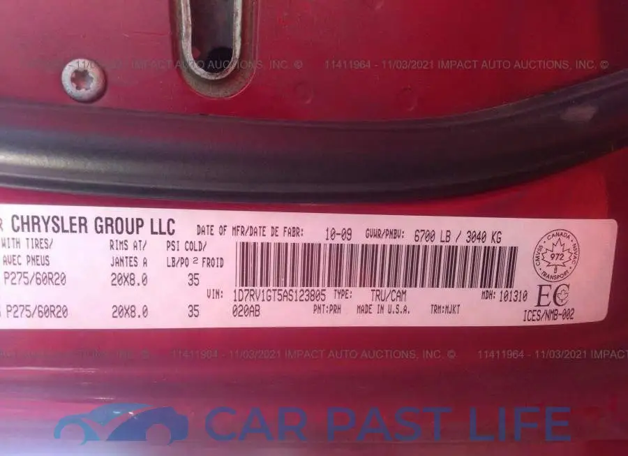 1D7RV1GT5AS123805# 9