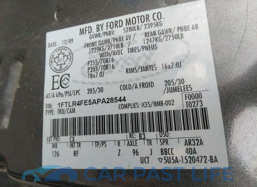 1FTLR4FE5APA28544# 9