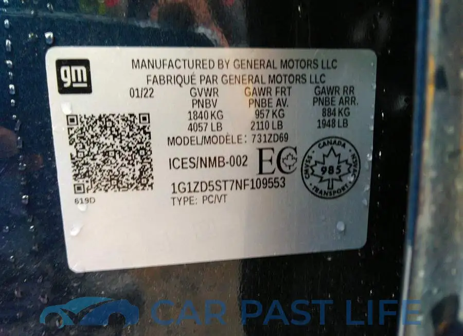 1G1ZD5ST7NF109553# 9