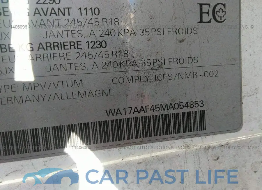 WA17AAF45MA054853# 9