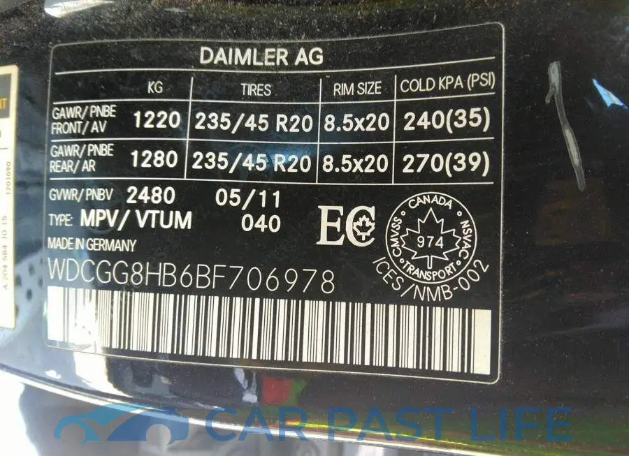 WDCGG8HB6BF706978# 9