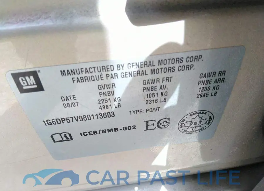1G6DP57V980113603# 9
