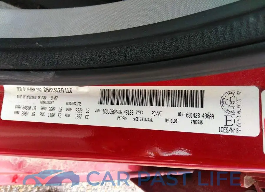 1C3LC56R78N146129# 9
