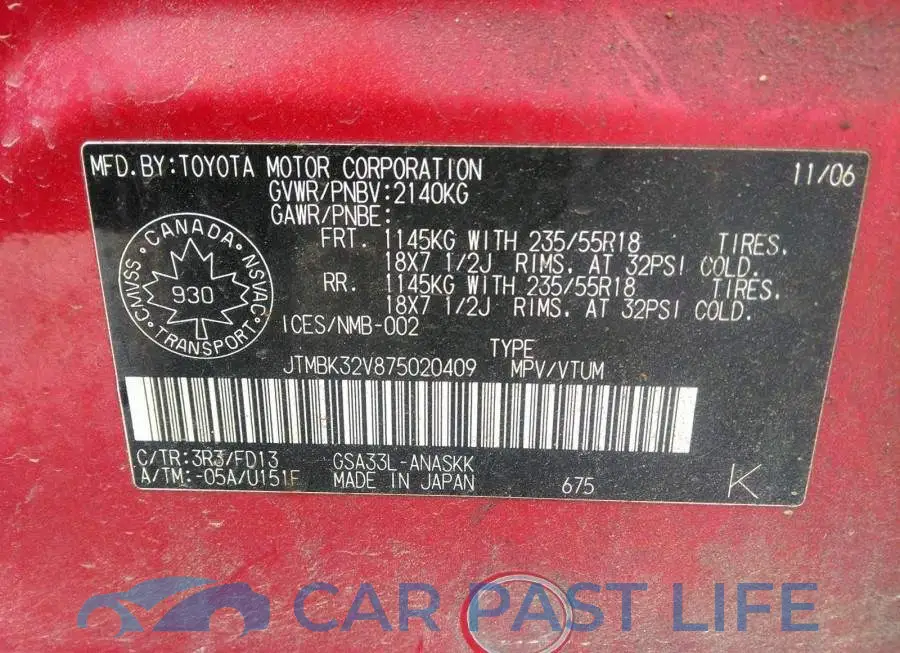 JTMBK32V875020409# 9