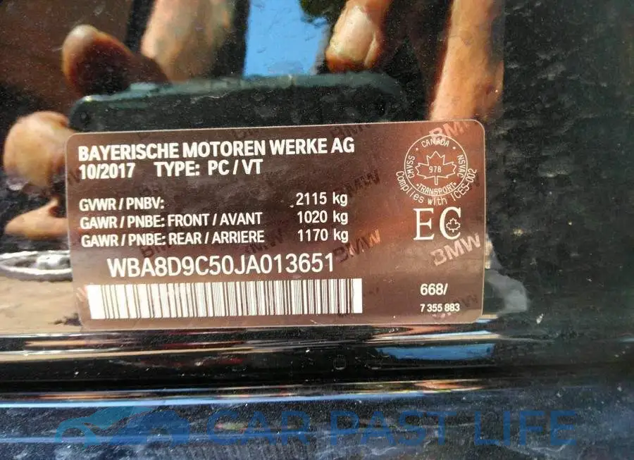 WBA8D9C50JA013651# 9