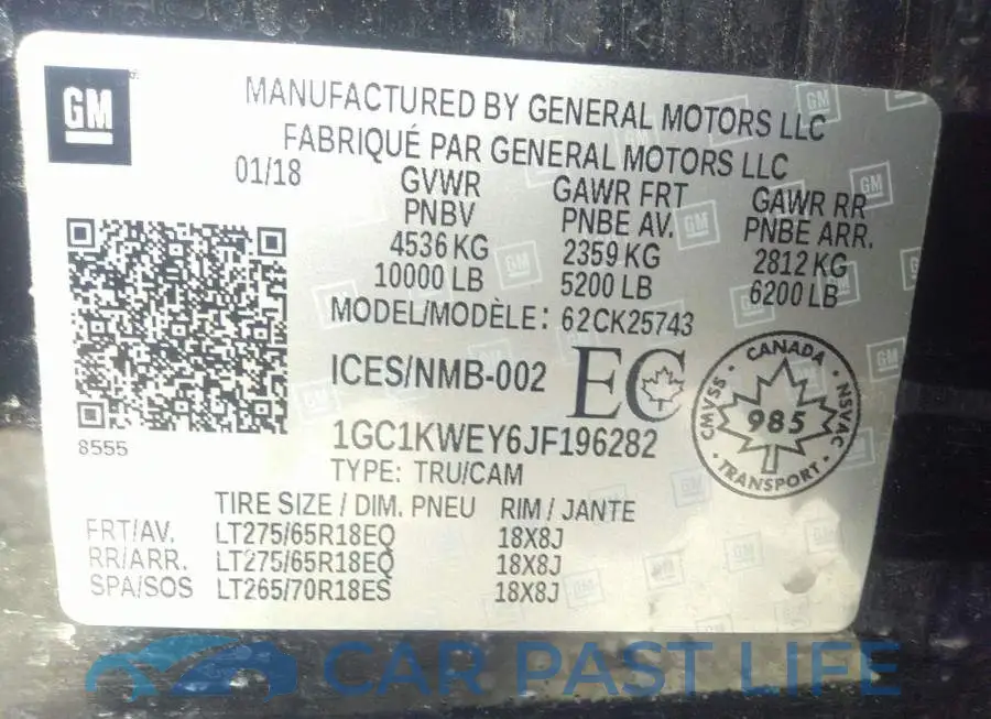 1GC1KWEY6JF196282# 9