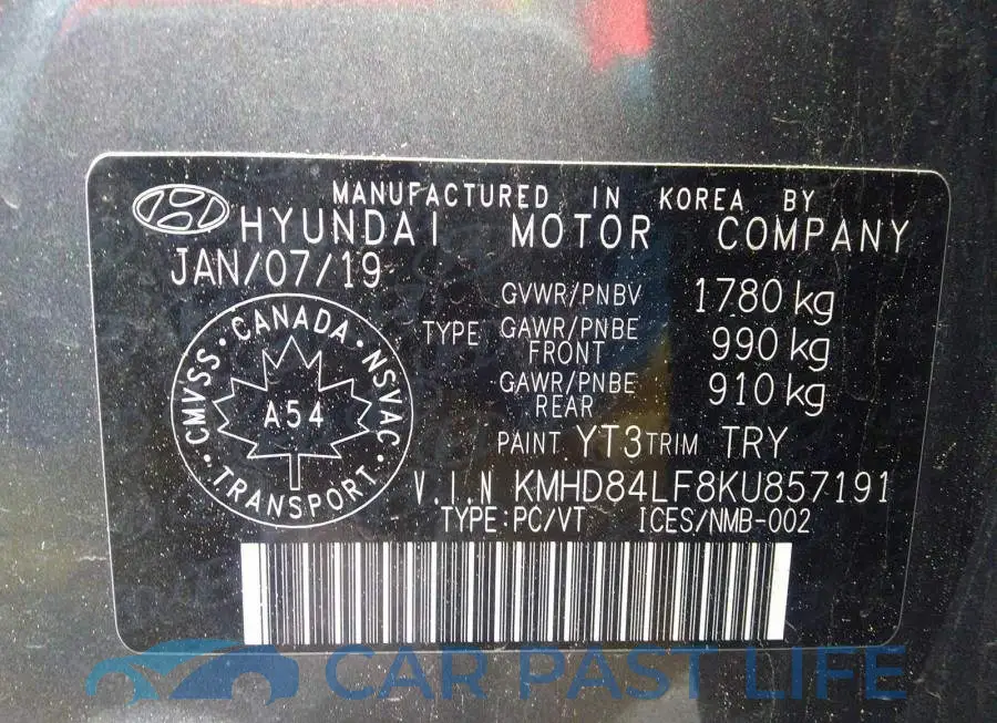 KMHD84LF8KU857191# 9