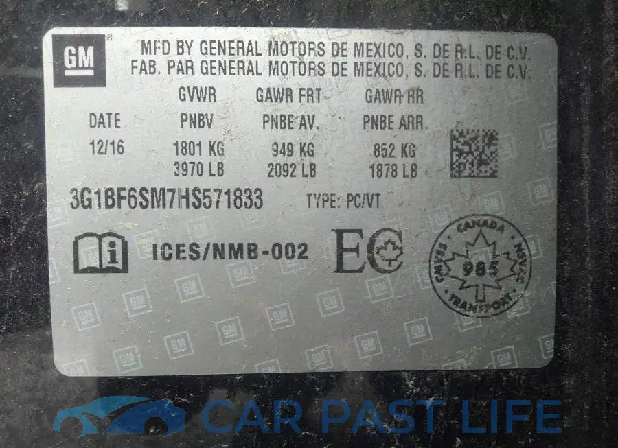3G1BF6SM7HS571833# 9