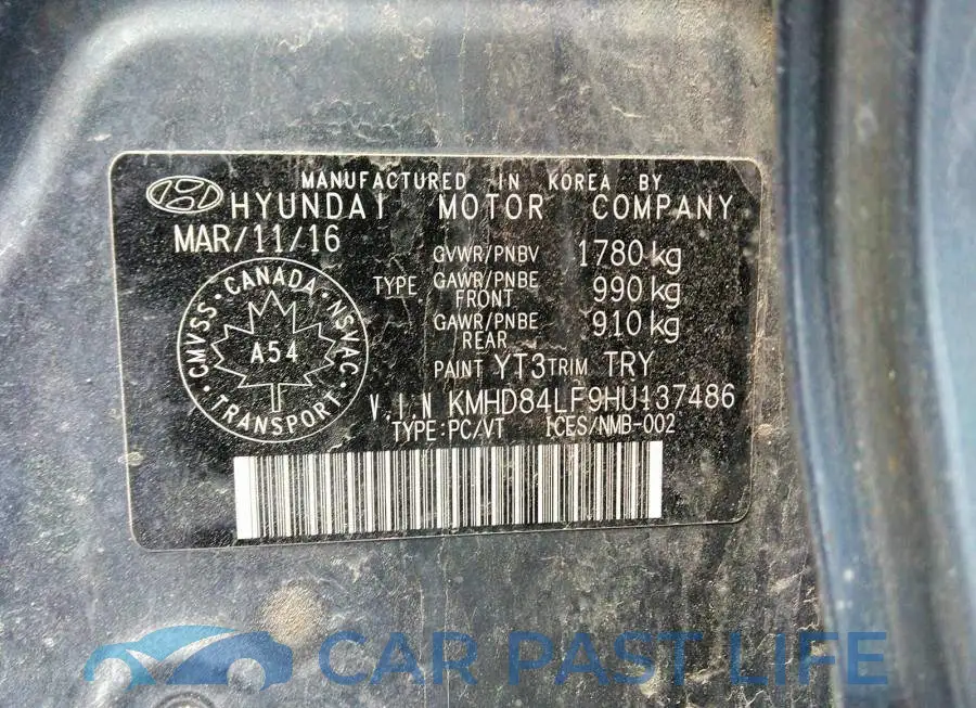 KMHD84LF9HU137486# 9