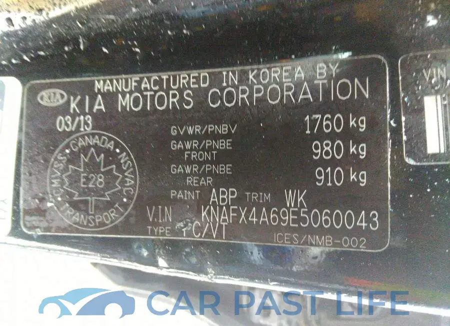 KNAFX4A69E5060043# 9
