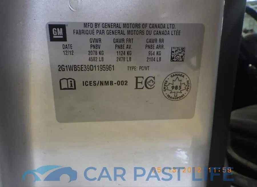 2G1WB5E39D1195961# 10