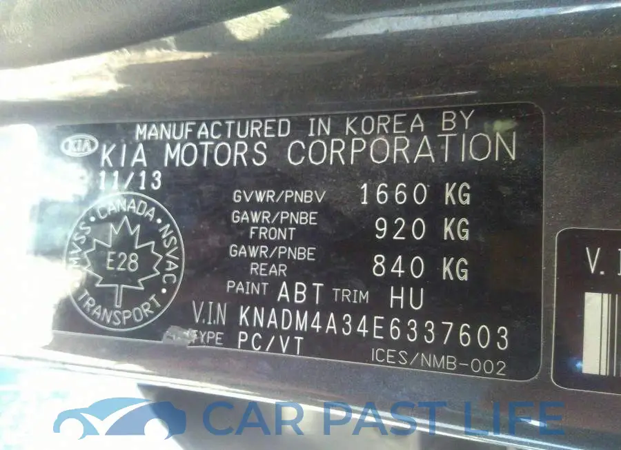 KNADM4A34E6337603# 9