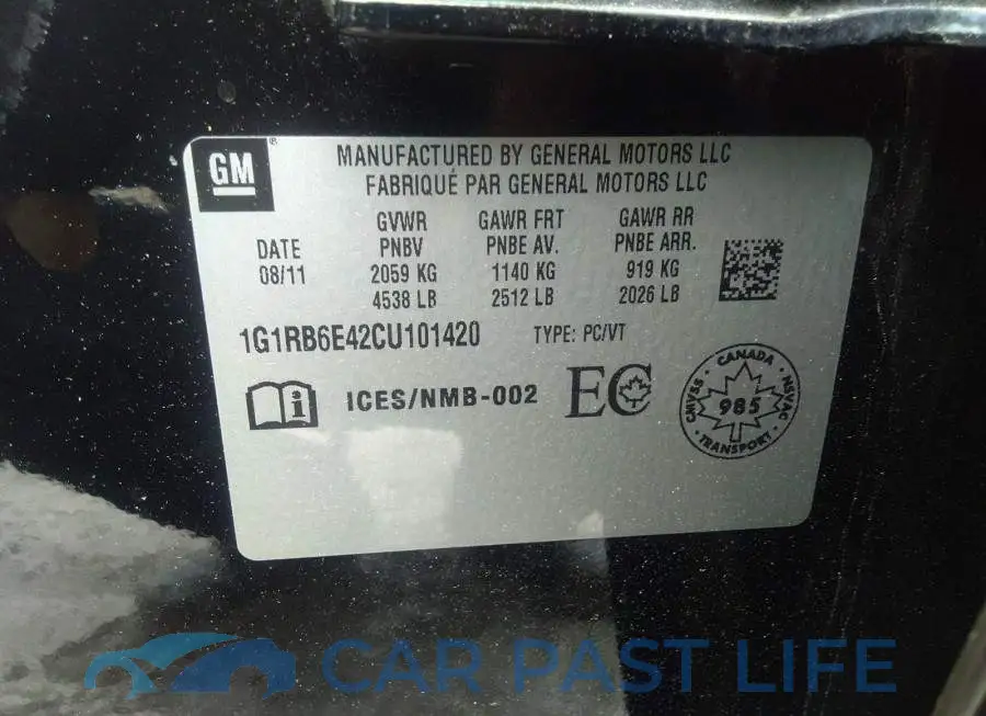 1G1RB6E42CU101420# 9