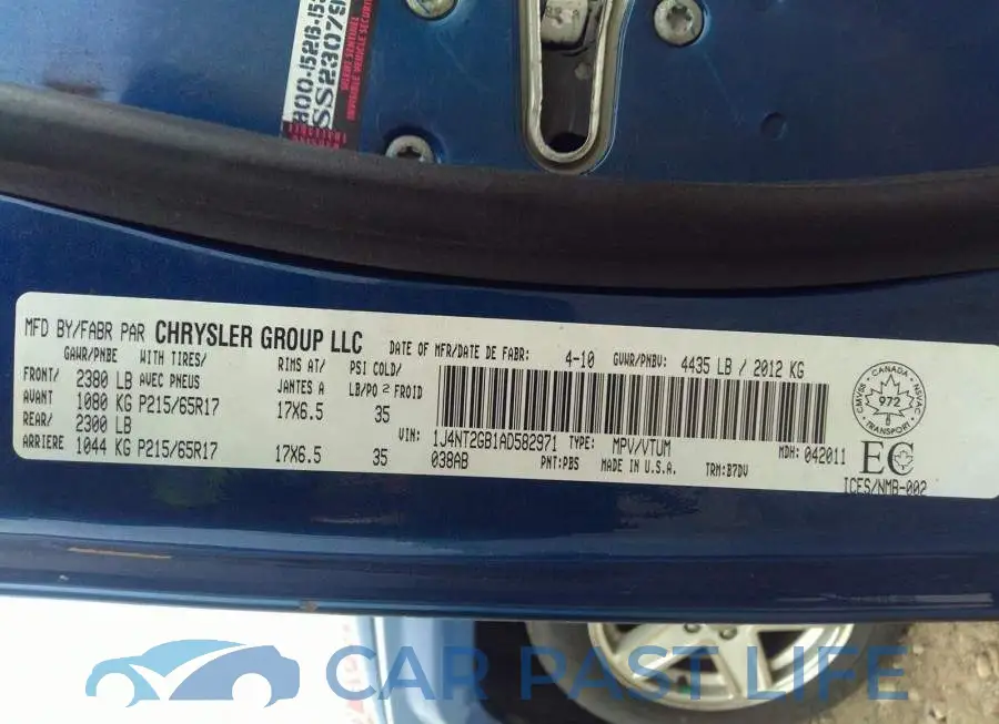 1J4NT2GB1AD582971# 9