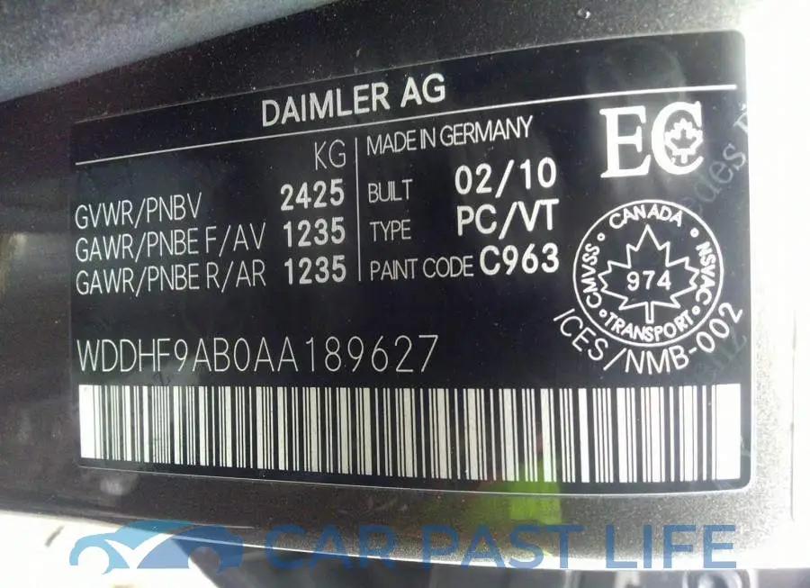 WDDHF9AB0AA189627# 9