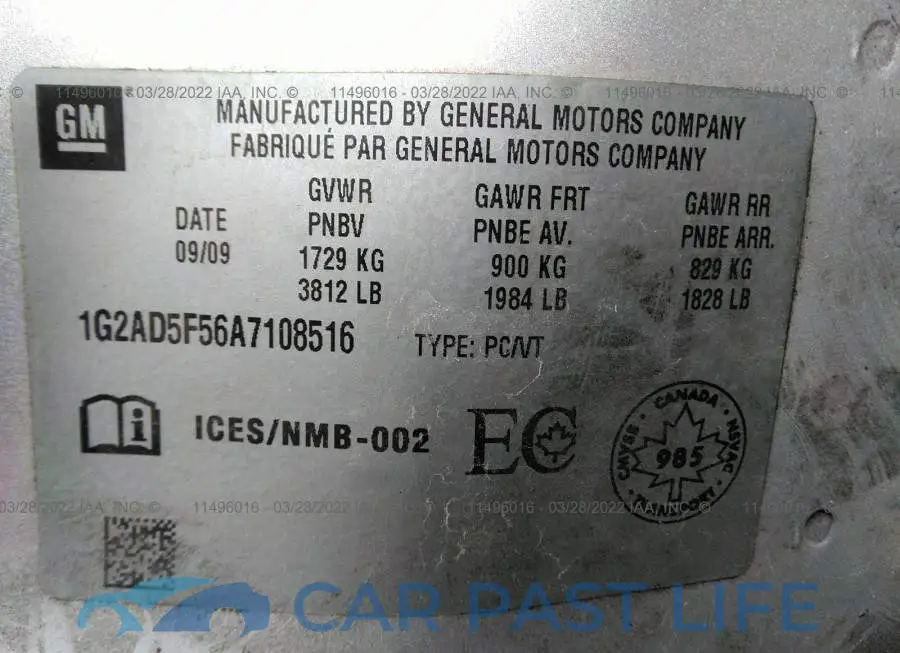 1G2AD5F56A7108516# 9