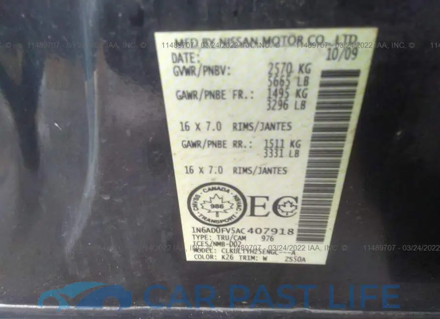 1N6AD0FV5AC407918# 9