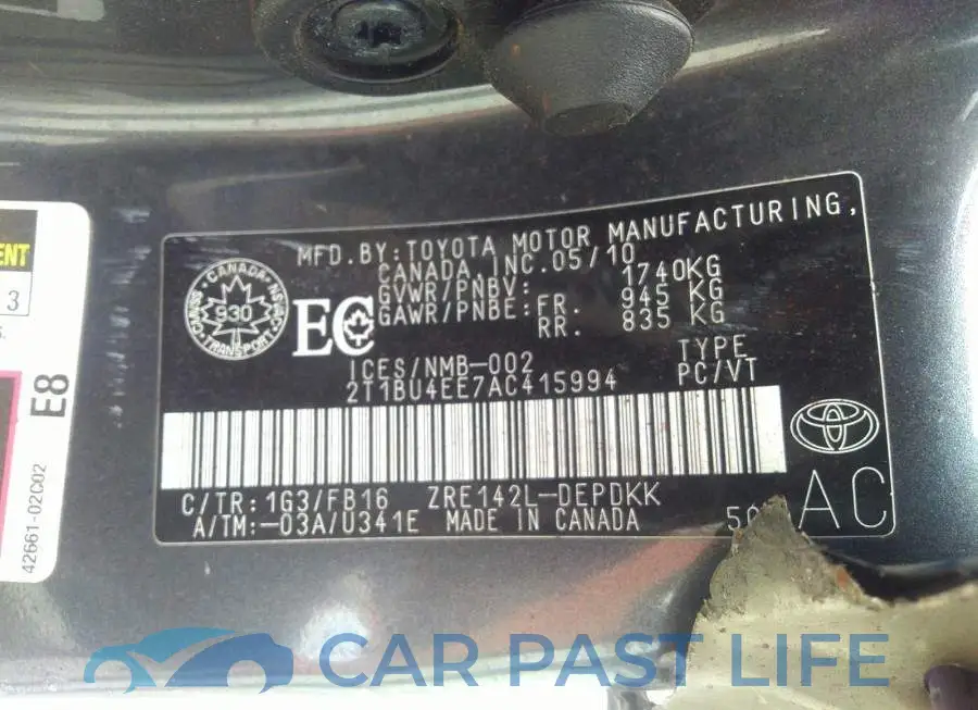2T1BU4EE2AC414994# 9