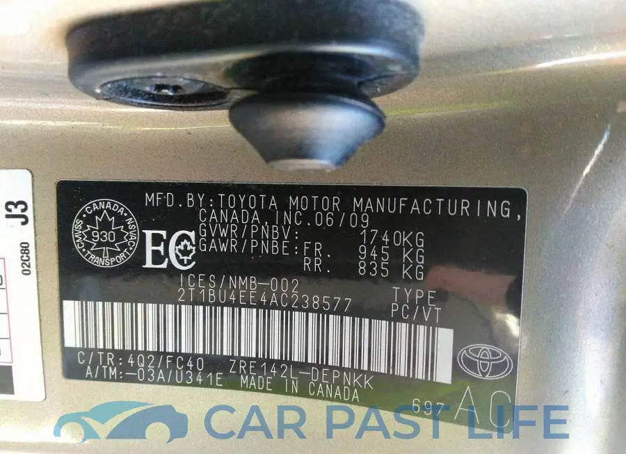 2T1BU4EE4AC238577# 9