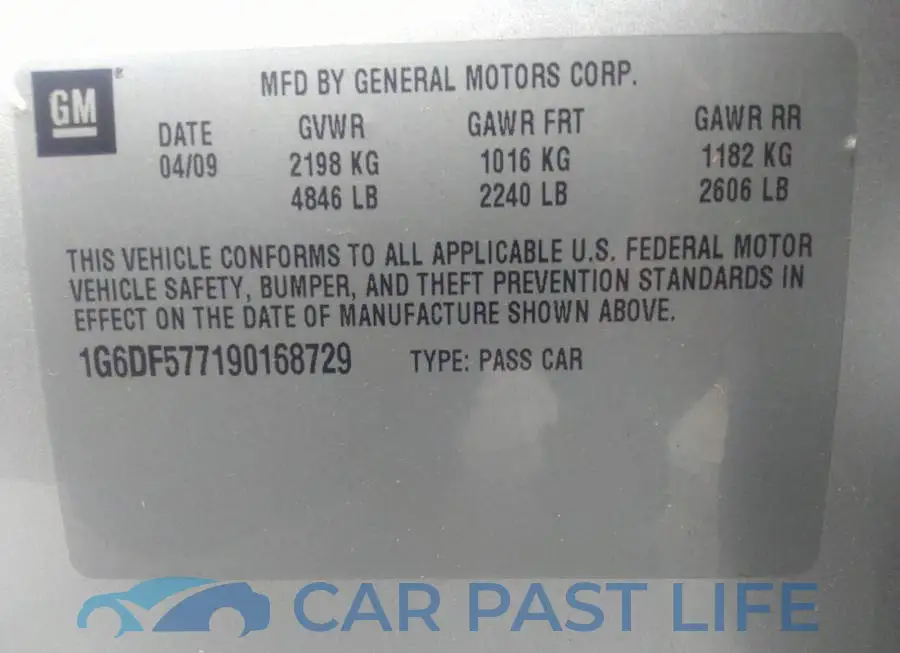 1G6DF577190168729# 9