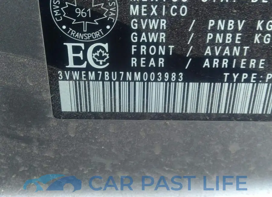 3VWEM7BU7NM003983# 9