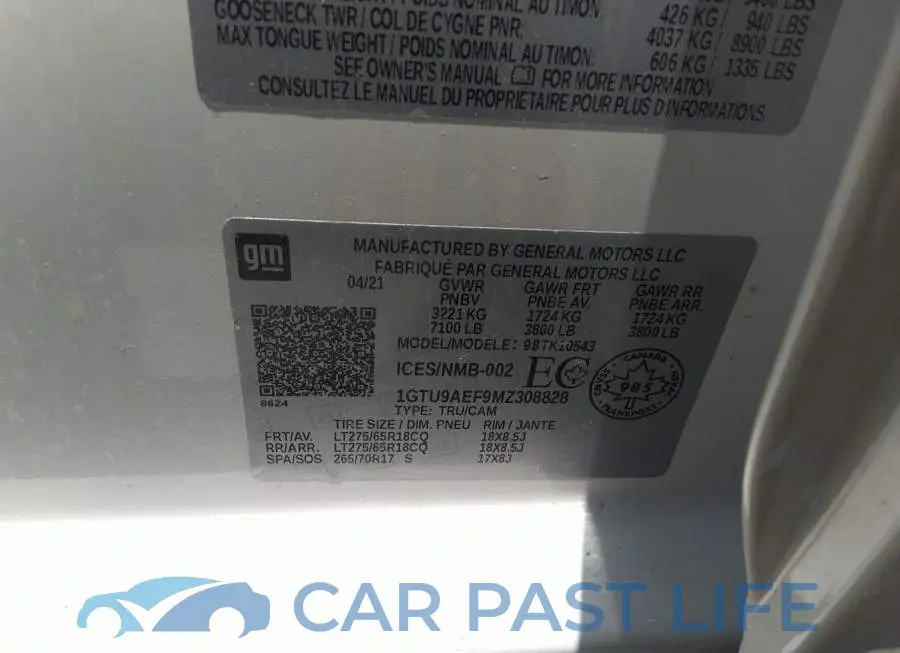1GTU9AEF9MZ308828# 9