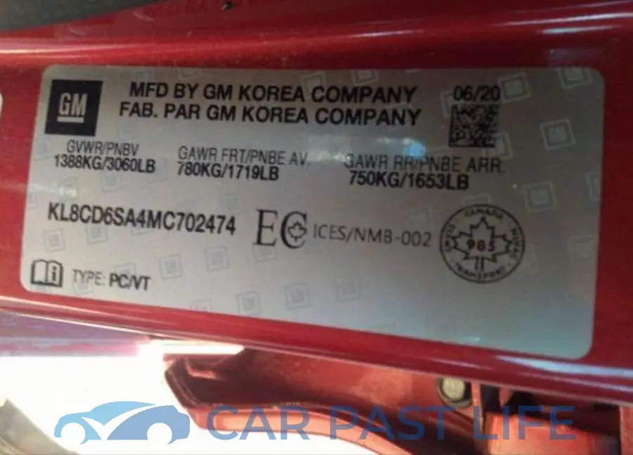 KL8CD6SA4MC702474# 10