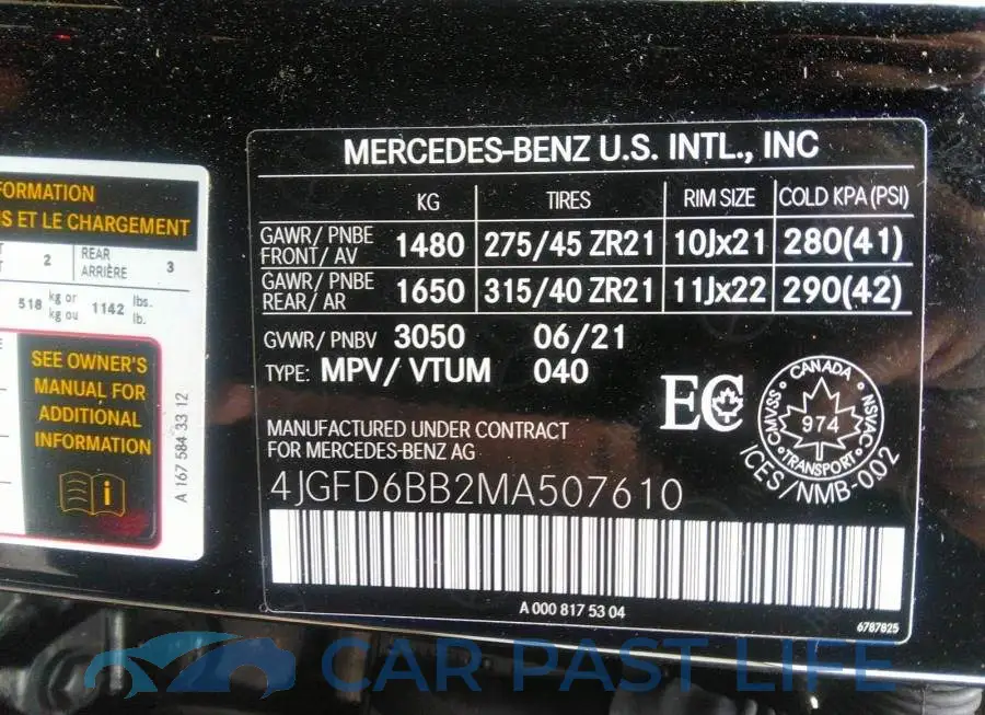 4JGFD6BB2MA507610# 9