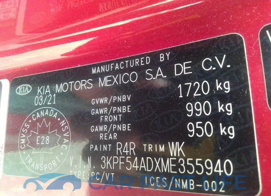 3KPF54ADXME355940# 9